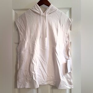 Athleta Cream Sleeveless Hoodie Pullover